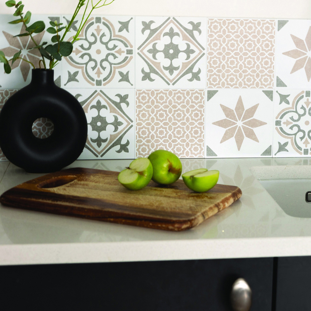 d-c-fix Jamila Natural Sticky Back Vinyl Wall Tile 18 Pack Image 5