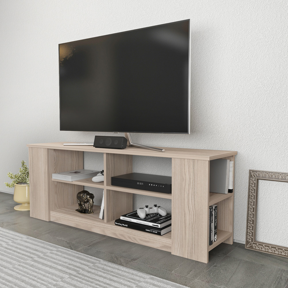Decorotika Space 8 Shelf White TV Unit Image 4