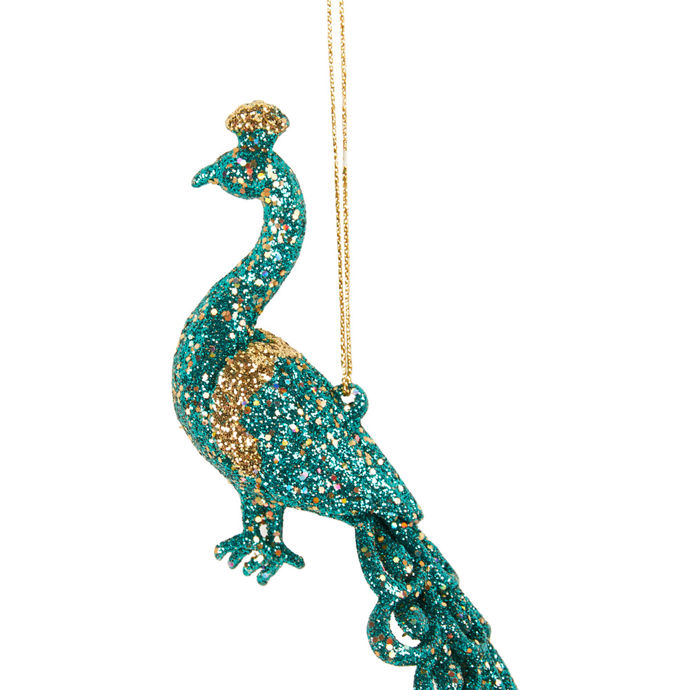 Glitter Peacock Decoration Image 9