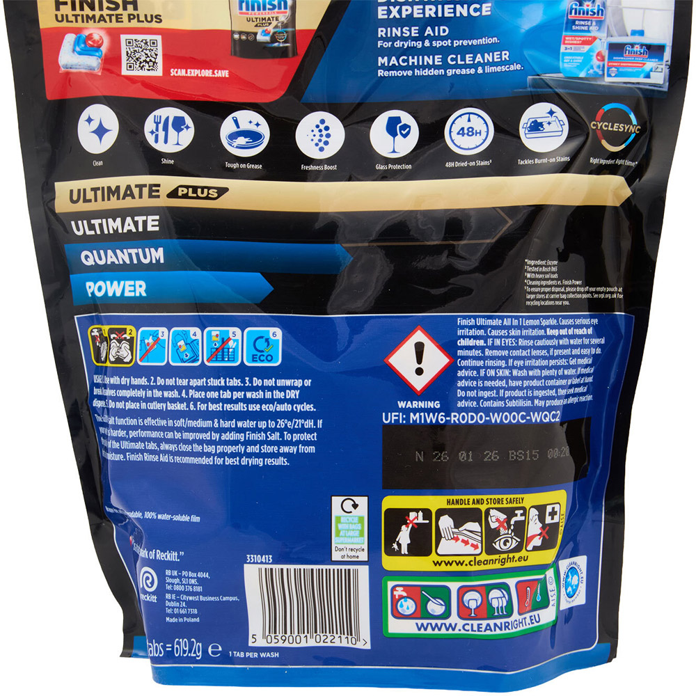 Finish Ultimate Dishwasher Tablets 48 Image 4