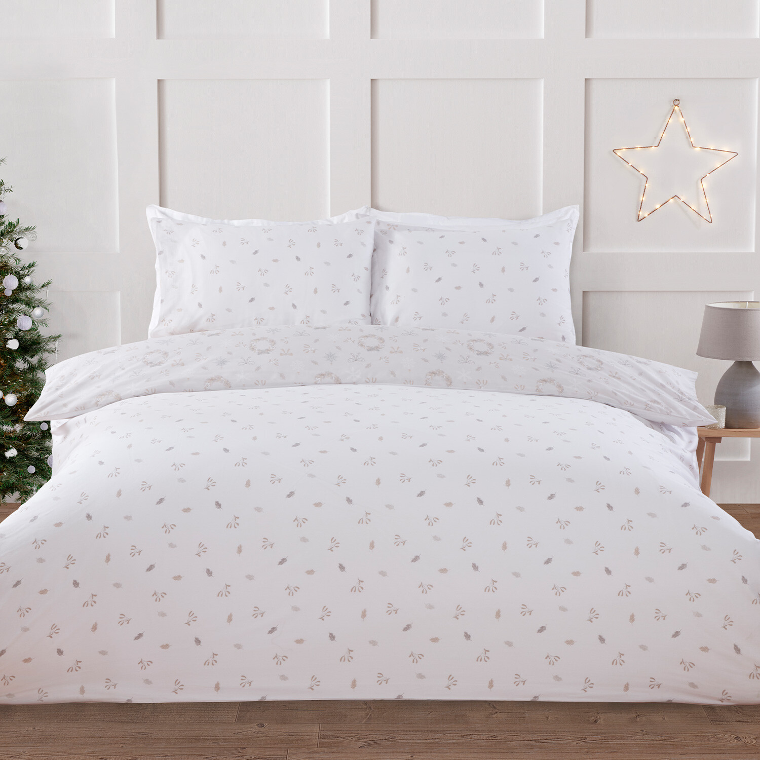 Mistletoe Wishes Duvet Set - Natural / Double Image 2