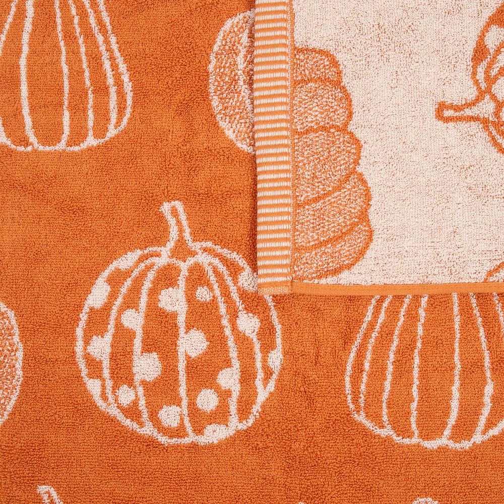 Boho Pumpkin Bath Towel Orange Image 9
