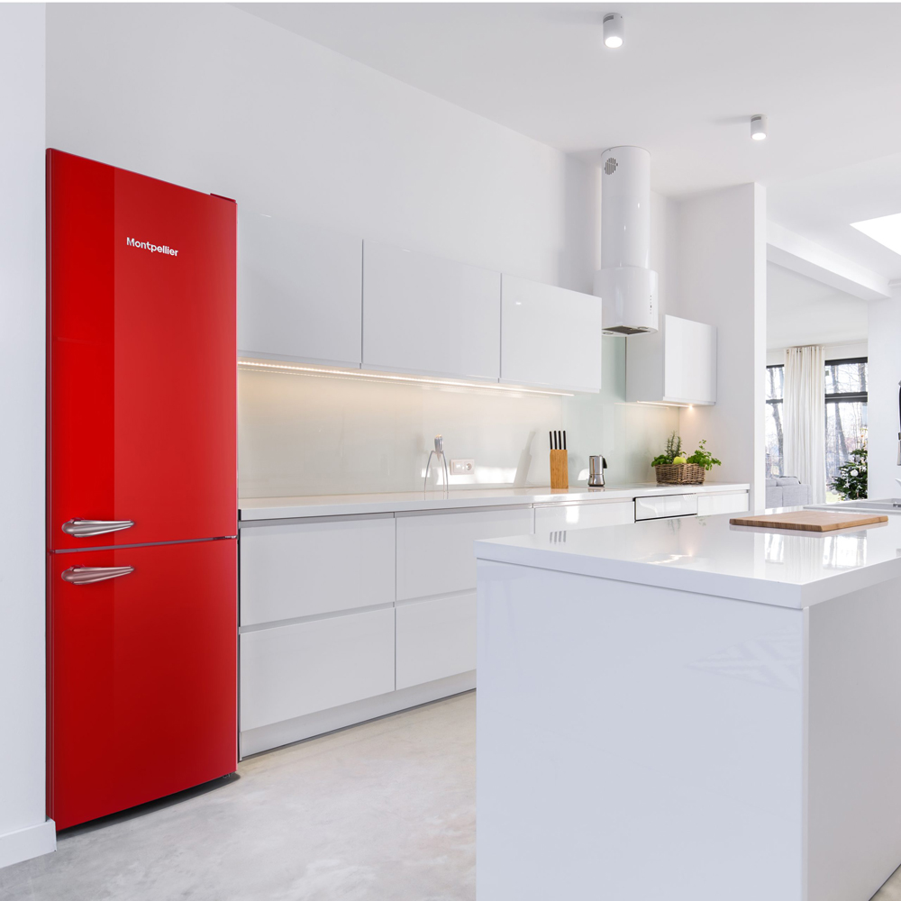 Montpellier MAB386ER Red Retro Wide No Frost 295L Fridge Freezer Image 2