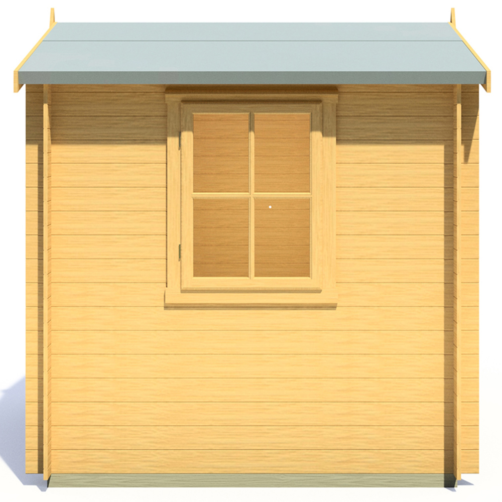Shire Bradley 7 x 7ft Double Door Wooden Log Cabin Image 4
