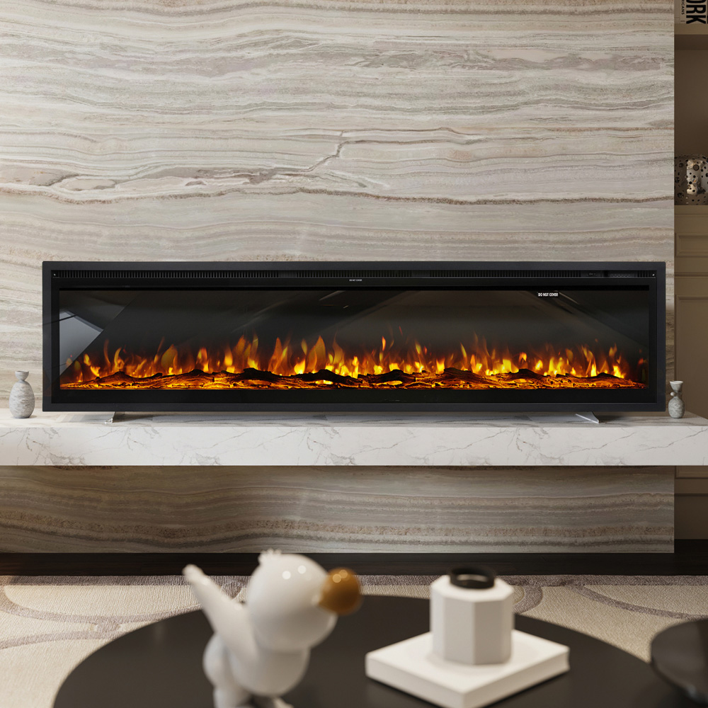 Living and Home Black Electric Fireplace 42 inch Image 7