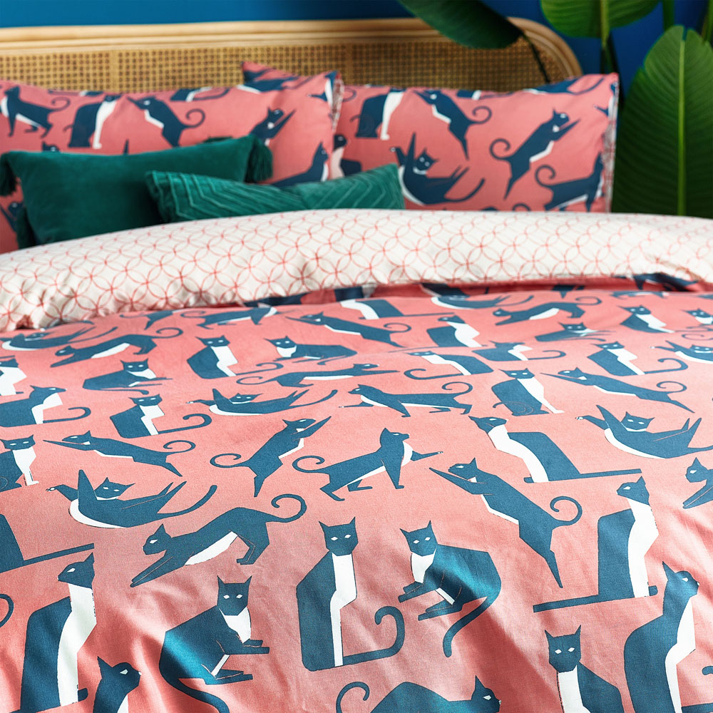 furn. Kitta King Size Pink Watermelon Duvet Set Image 2