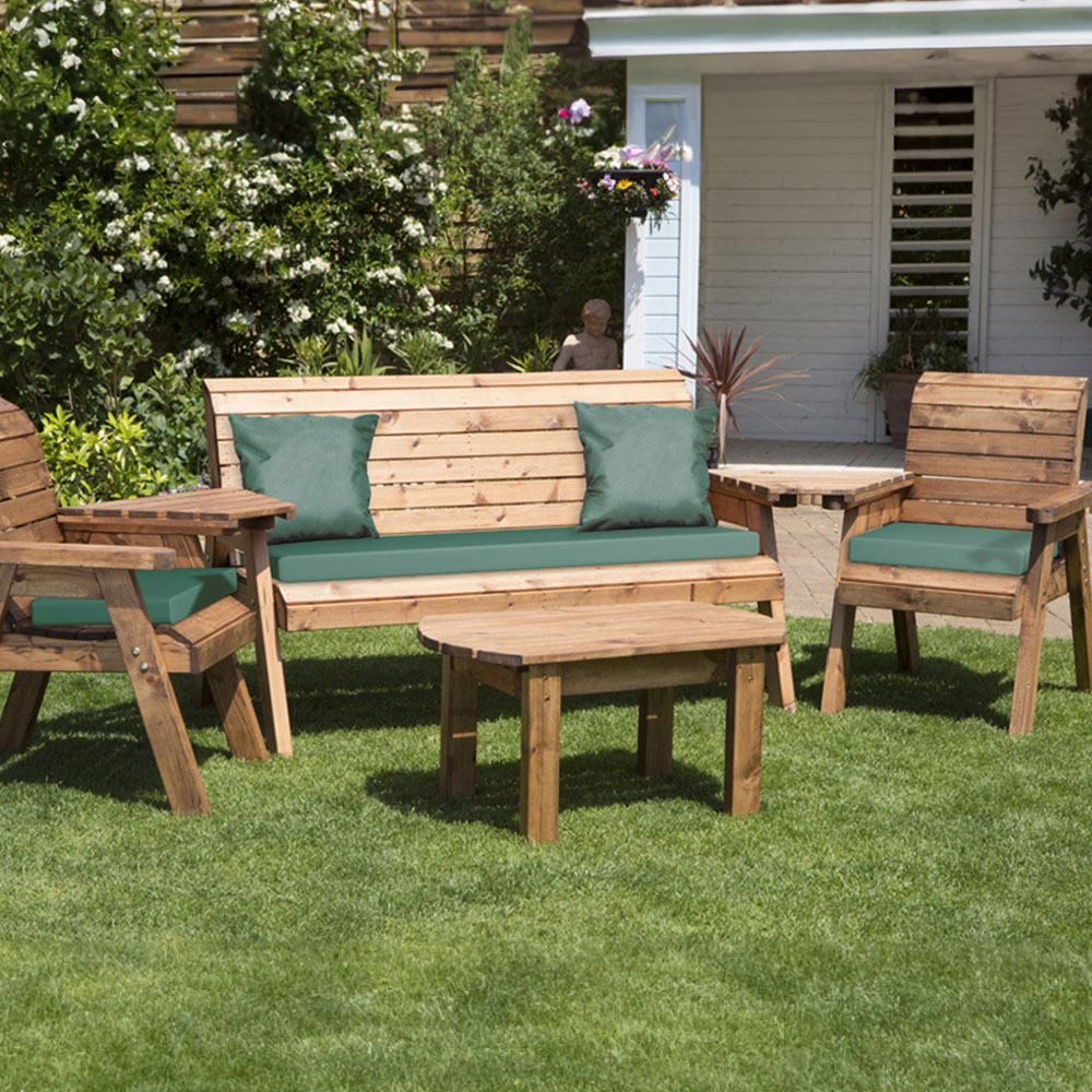 Charles Taylor 5 Seater Multi Set Companion Seat with Green Cushions Image 2