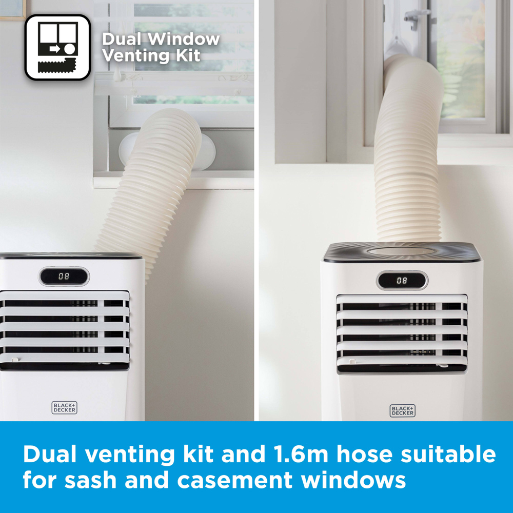 BLACK+DECKER White 3 in 1 9000BTU Portable Smart Air Conditioner Image 7