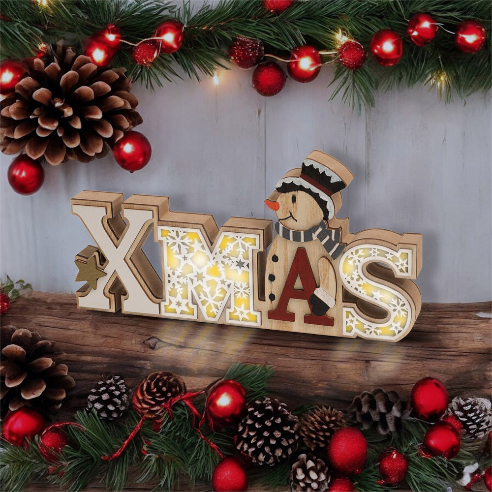 Xmas Haus Christmas Wooden Light Up Xmas Display Image 2