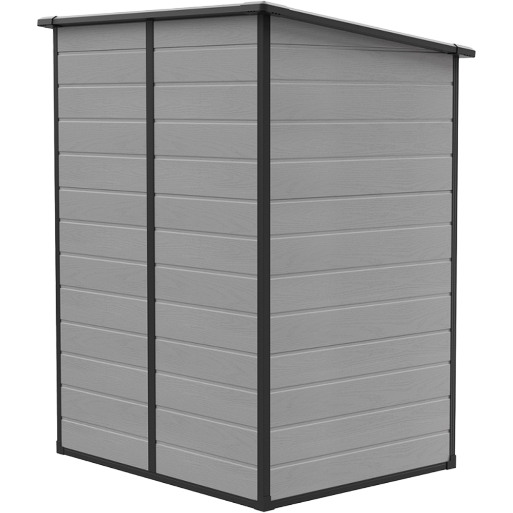 Living and Home 5 x 4ft Plastic Pent Garden Storage Shed with Floor Image 3