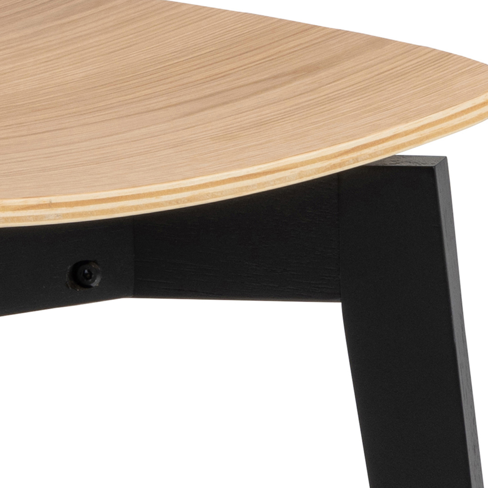 Florence Roxby 4 Seater Extending Dining Table Oak and Black Image 6