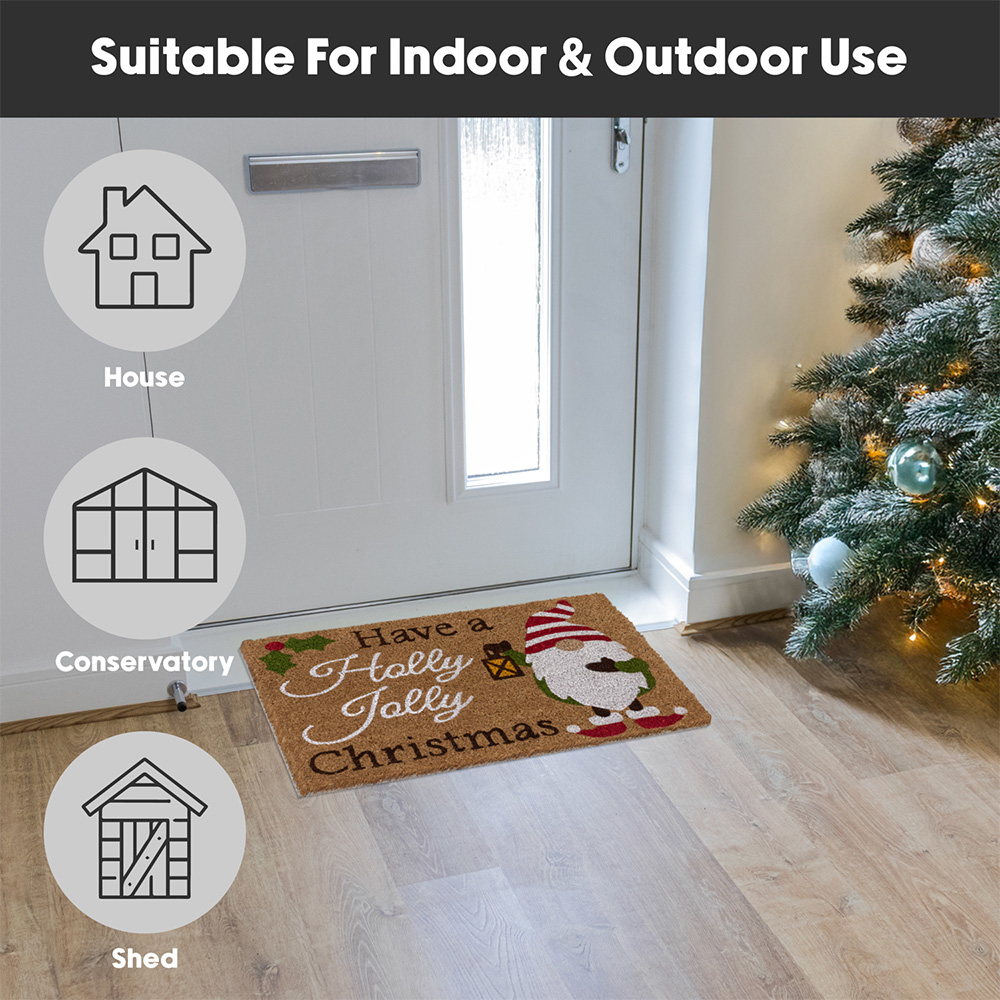 JVL Latex Backed Coir Gonks Entrance Doormat 40 x 58cm Image 5