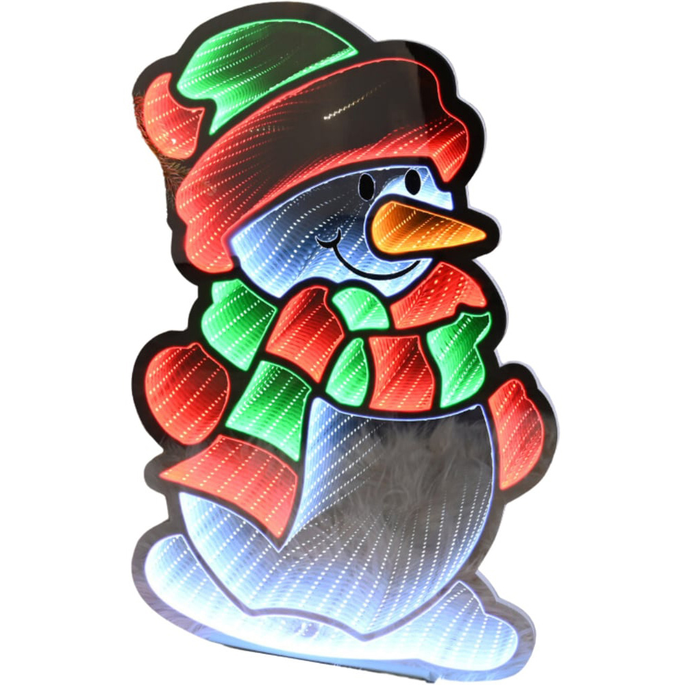 Samuel Alexander Red White and Green LED Light Up Snowman Infinity Christmas Decoration 60cm Image 2