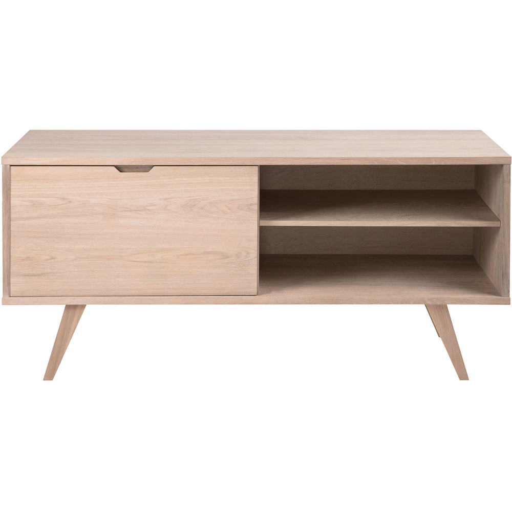 Florence A Line 4 Drawer Sliding Door White Oak Sideboard Image 6