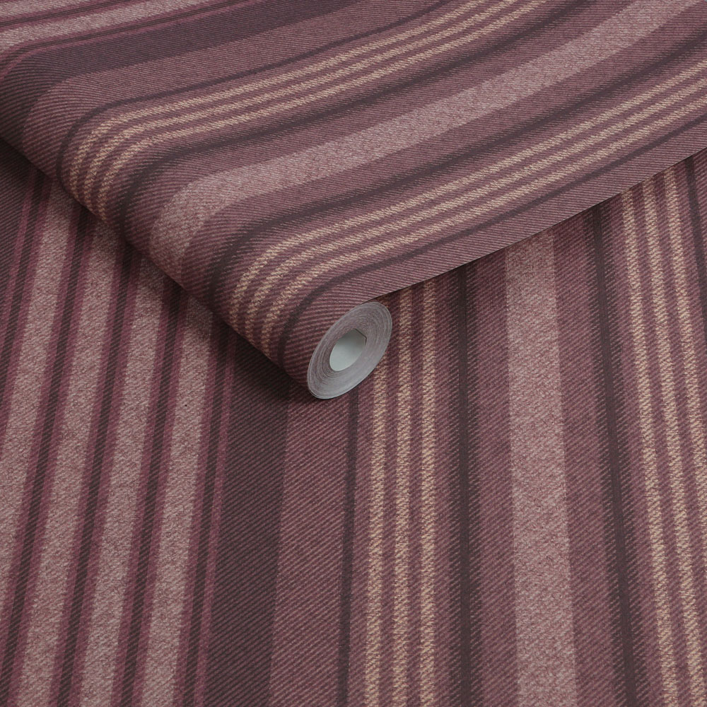 Superfresco Easy Loom Stripe Thistle Wallpaper Image 2