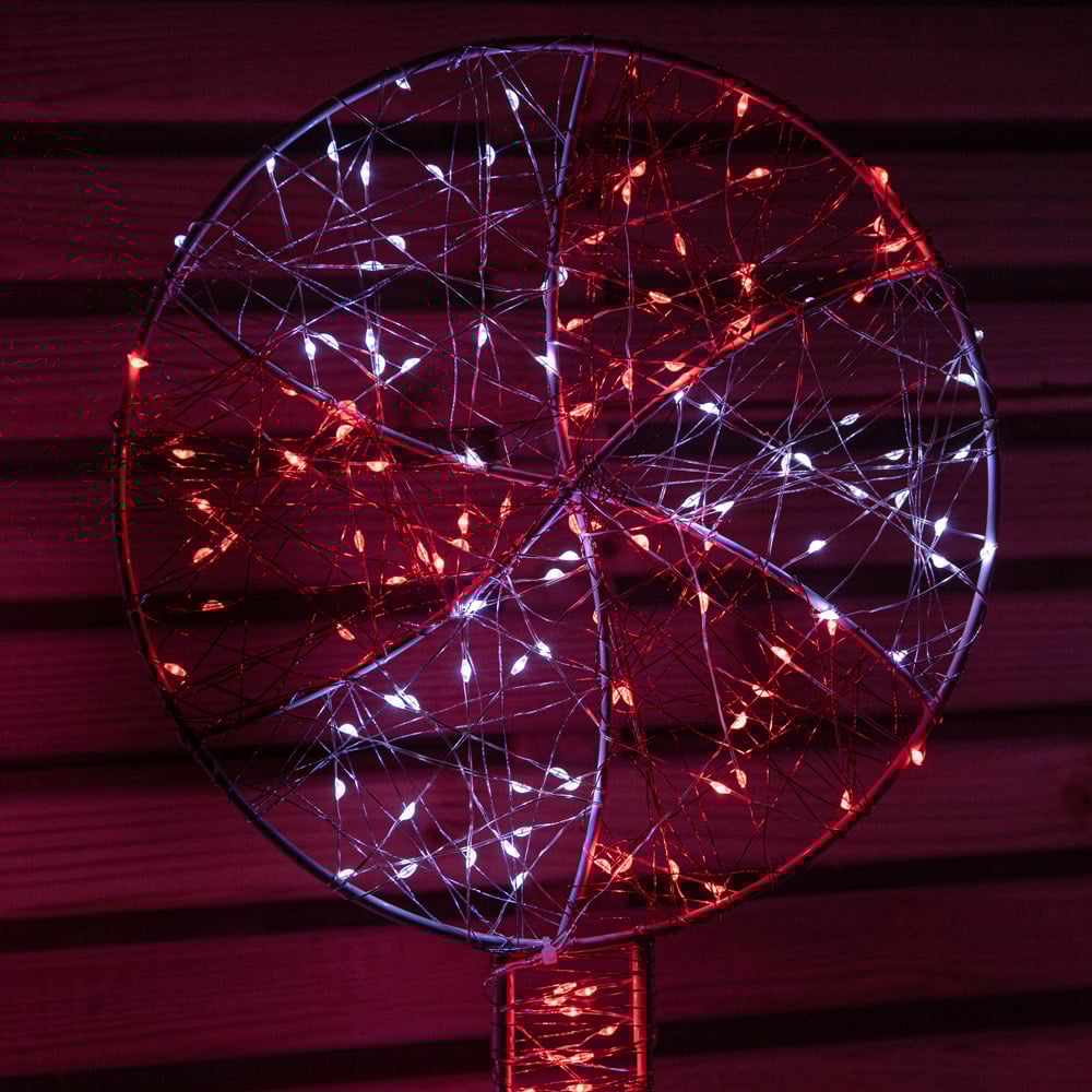 Samuel Alexander 4 Piece 720 Red and White LED Lollipop Christmas Path Light Set Image 4