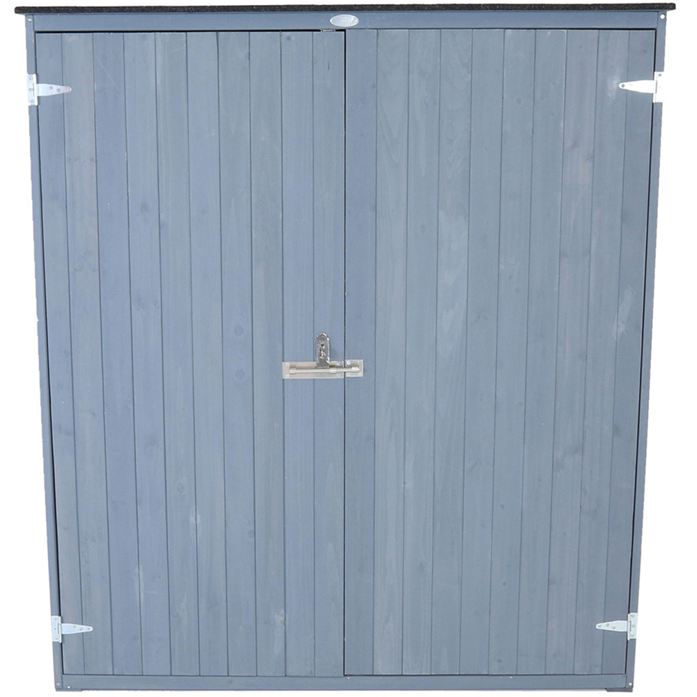 Charles Bentley 1.8 x 4.5 Grey Double Door Chest Storage Shed Image 4
