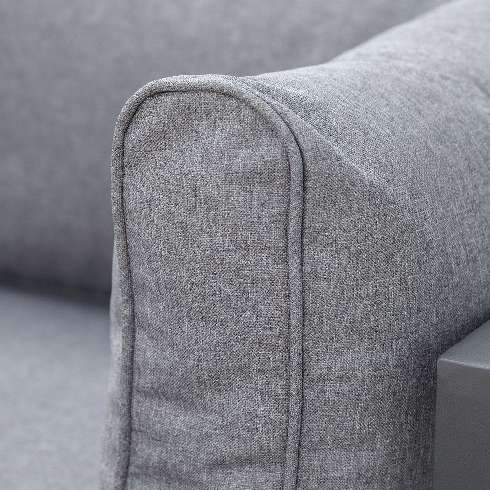 Outsunny 5 Seater Grey Sectional Sofa Set Image 3