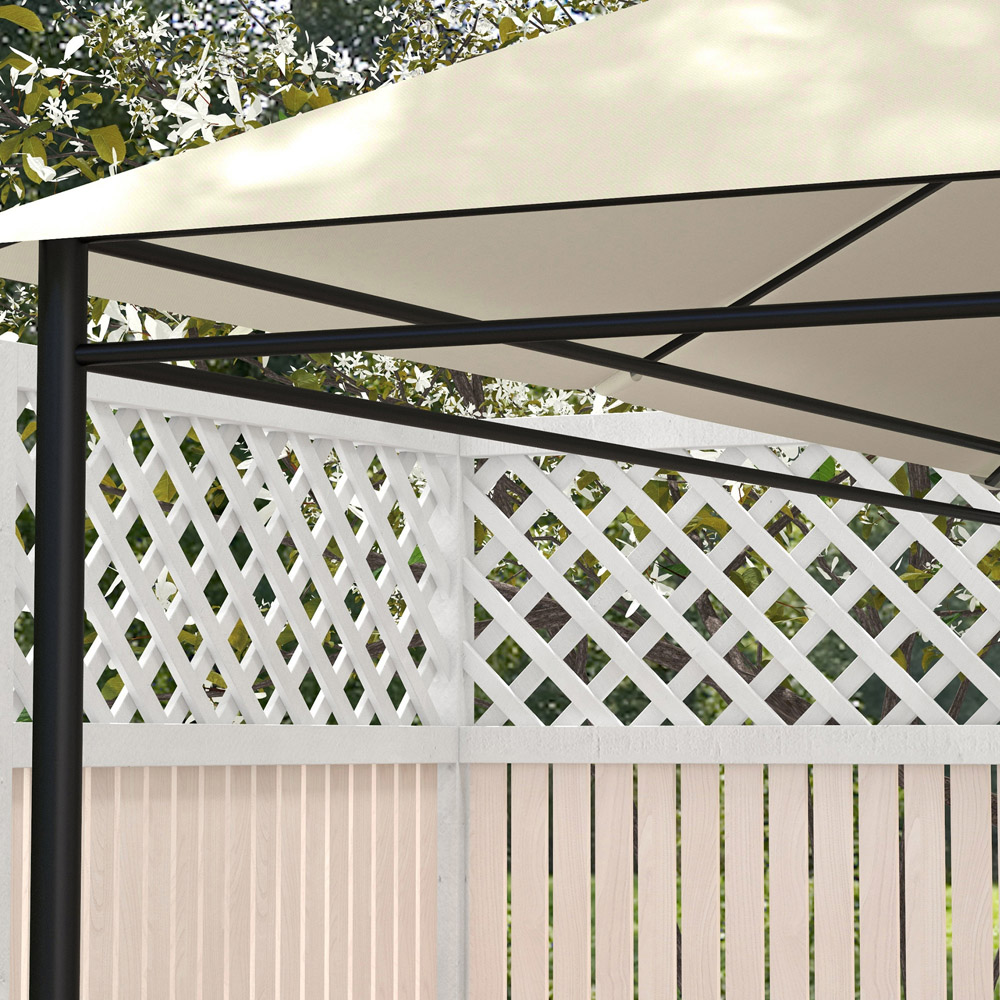 Outsunny 3 x 4m Cream White Gazebo Canopy Replacement Cover Image 4