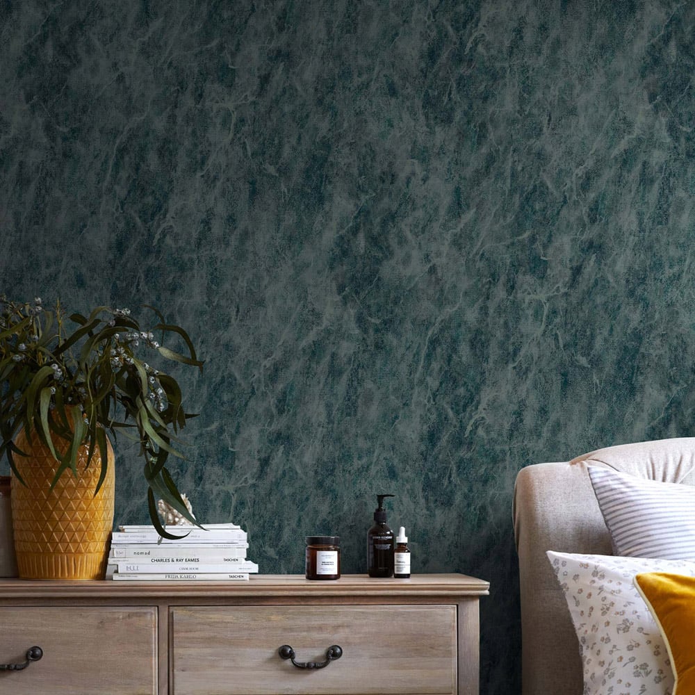 Next Washed Marble Blue Wallpaper Image 3