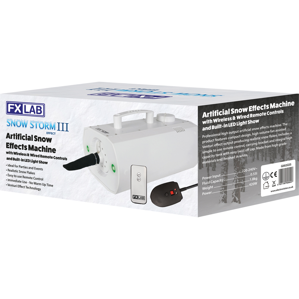 FX Lab Snow Machine with LED Lights 420W Image 5