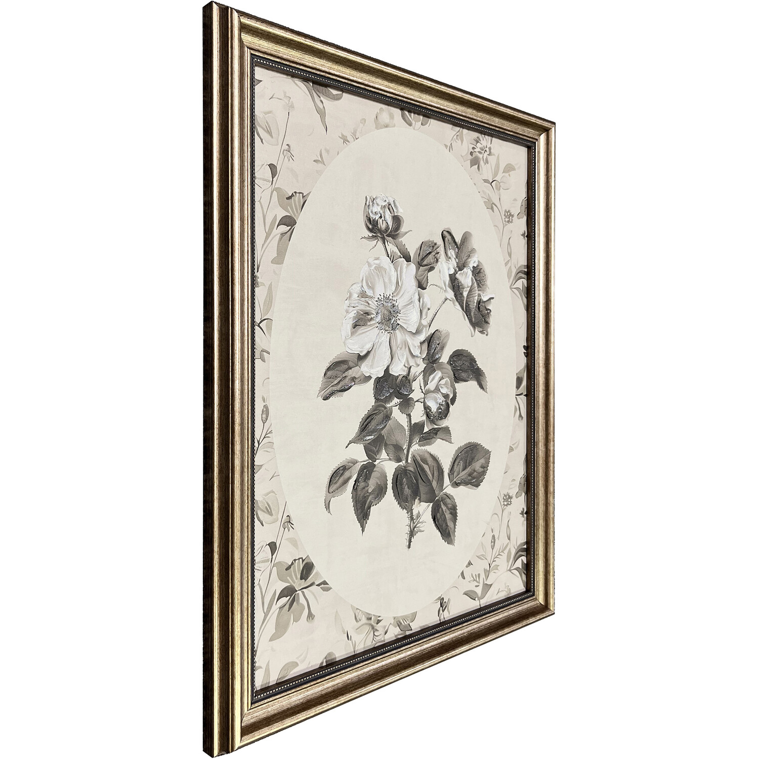 Antique Style Floral Framed Art Image 7