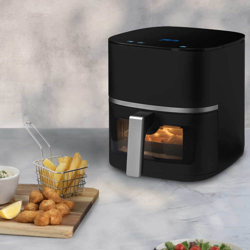 Daewoo SDA2726GE Black 5.5L Air Fryer with Window Image 2