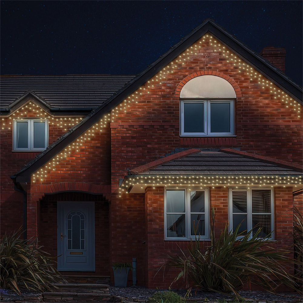 Eagle Connect Warm White LED Black Icicle Light 2m Image 4