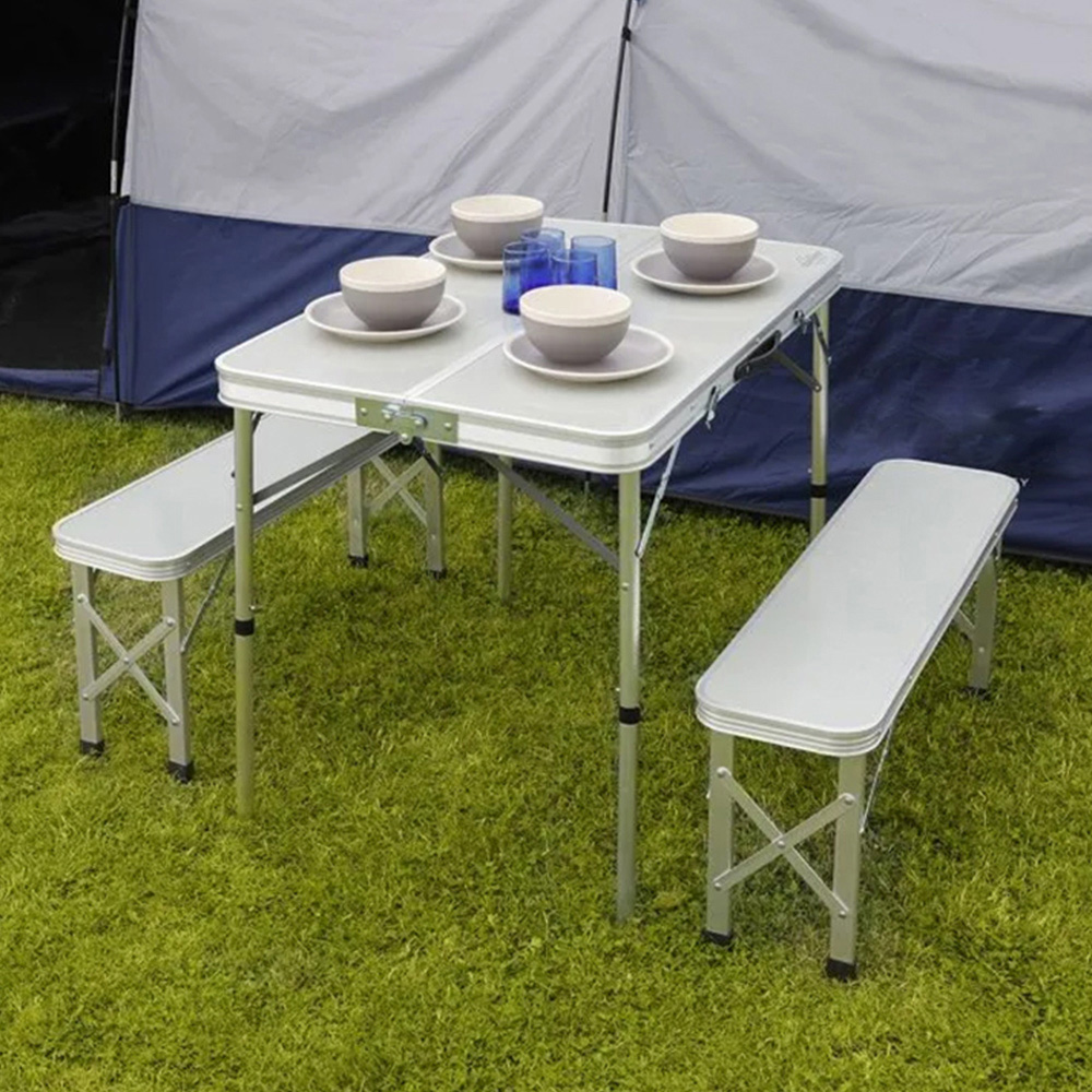 Charles Bentley Odyssey Aluminium 4 Seater Camping Dining Set Image 2