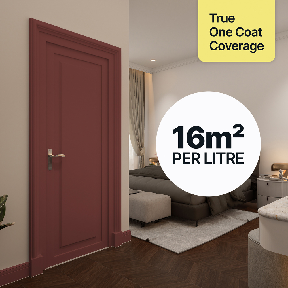 Hemway Mulberry Red Furniture and Walls Matt Chalk Paint 1L Image 4