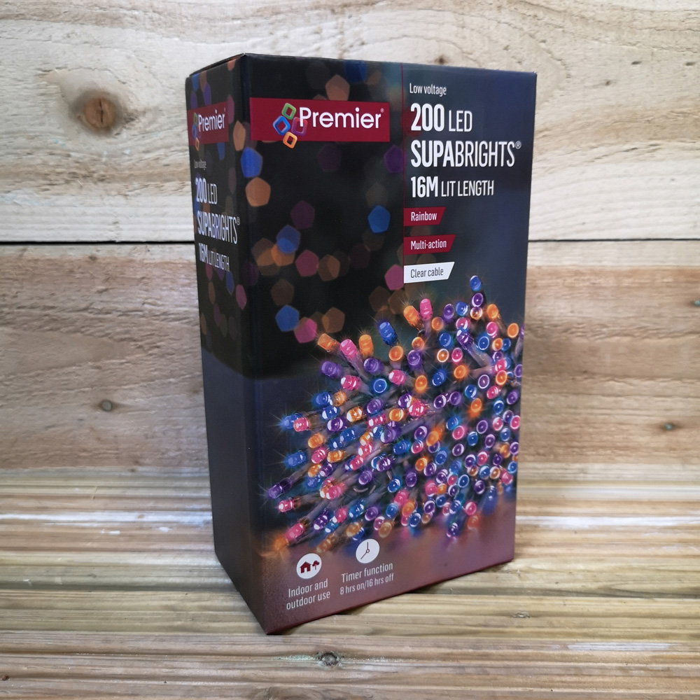 Premier 200 Rainbow LED Multi-Function Clear String Light 16m Image 5