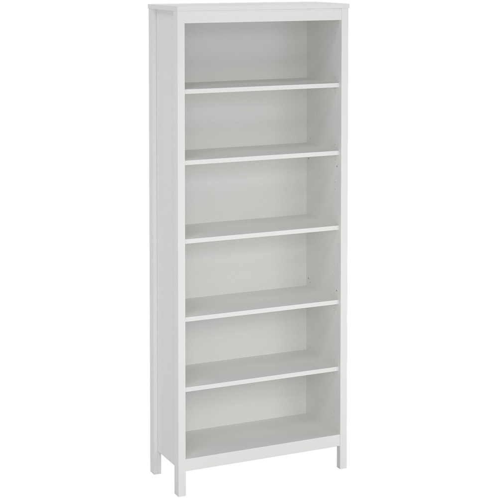 Florence Barcelona 6 Shelf White Bookcase Image 2