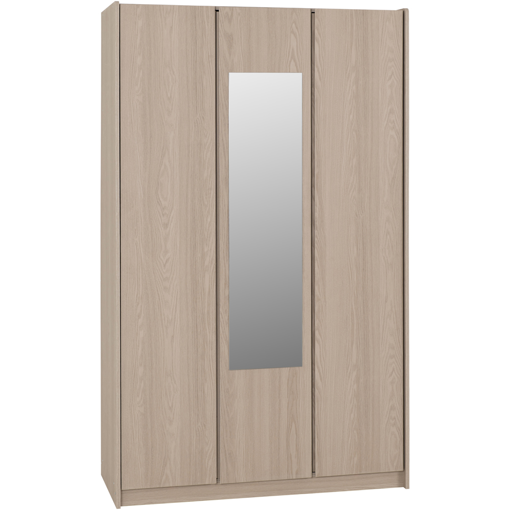 Seconique Paris 3 Door Smoked Ash Effect Mirror Wardrobe Image 2