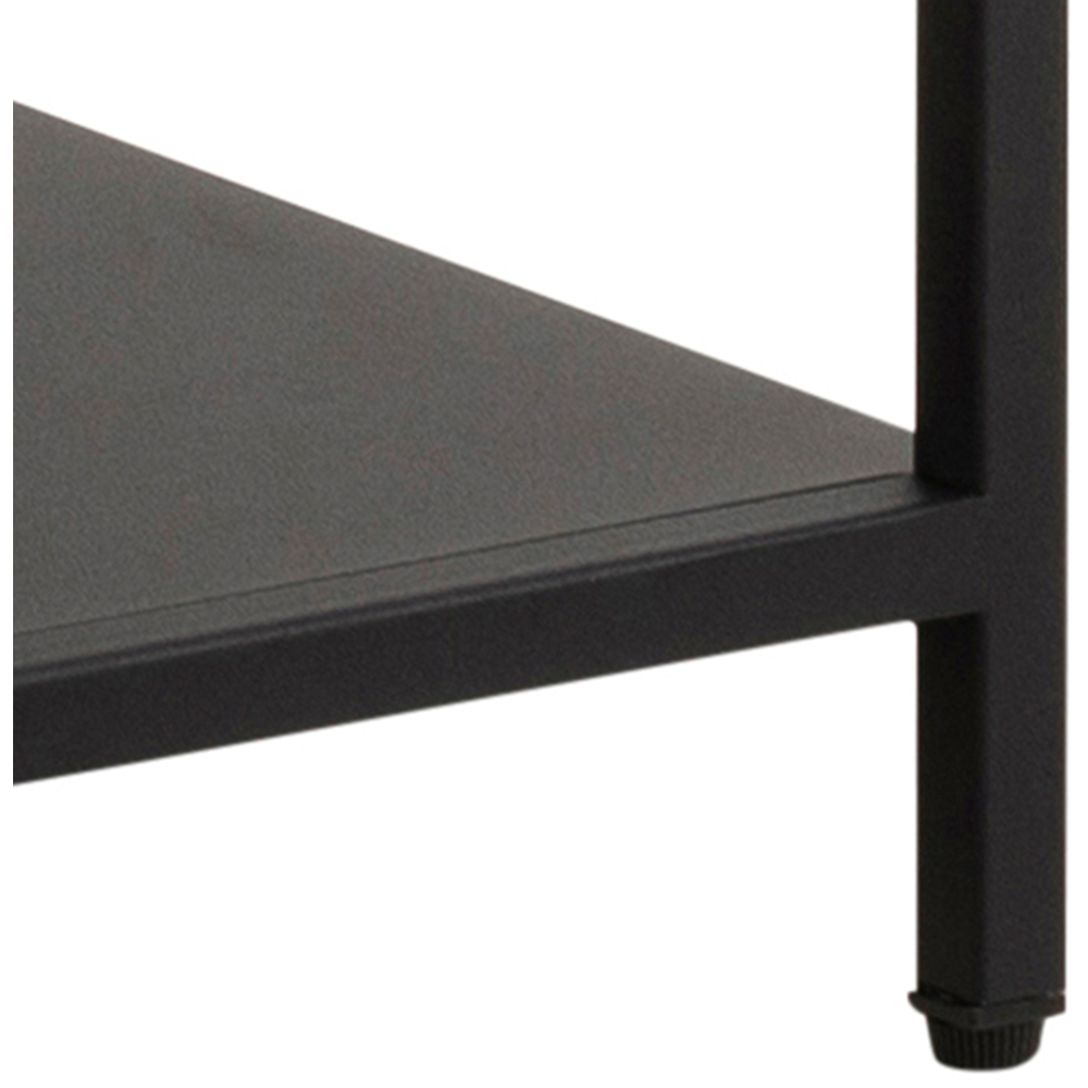 Florence Newcastle 4 Shelf Matt Black Asymmetrical Bookcase Image 7