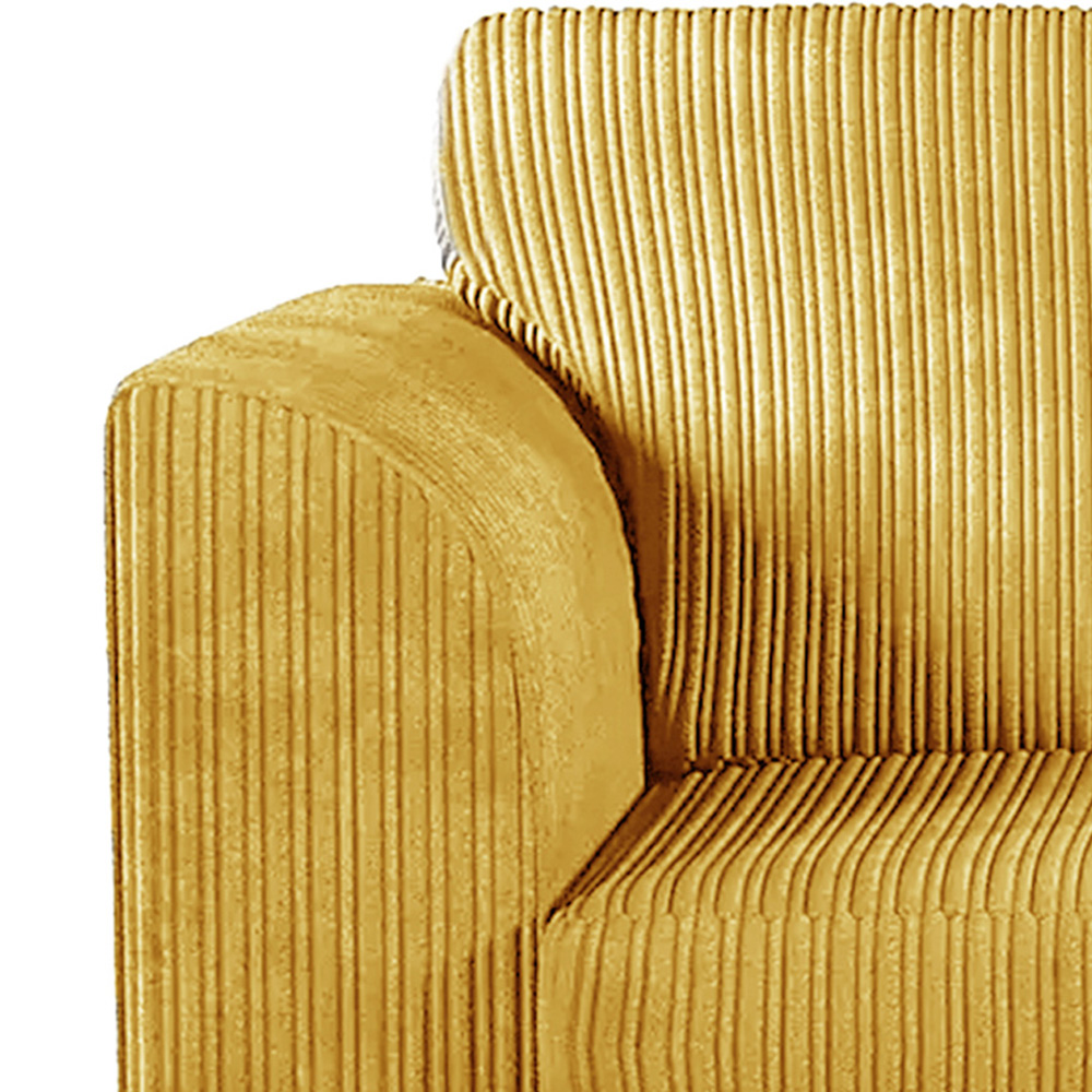 Luxor Single Seater Mustard Jumbo Cord Armchair Image 4