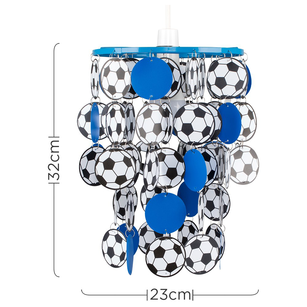 ValueLights Football Blue and White Droplet Ceiling Pendant Lamp Shade Image 6