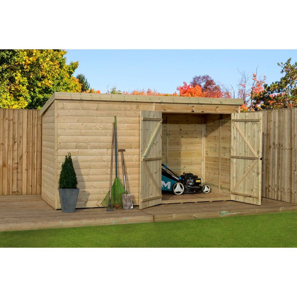 Empire Sheds 4000 9 x 6ft Double Door Tongue and Groove Pent Garden Shed Image 2