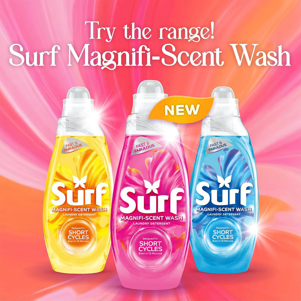Surf Magnifi-Scent Wash Floral Fusion Liquid Laundry Detergent 55 Washes 1.48L 4 Pack Image 7