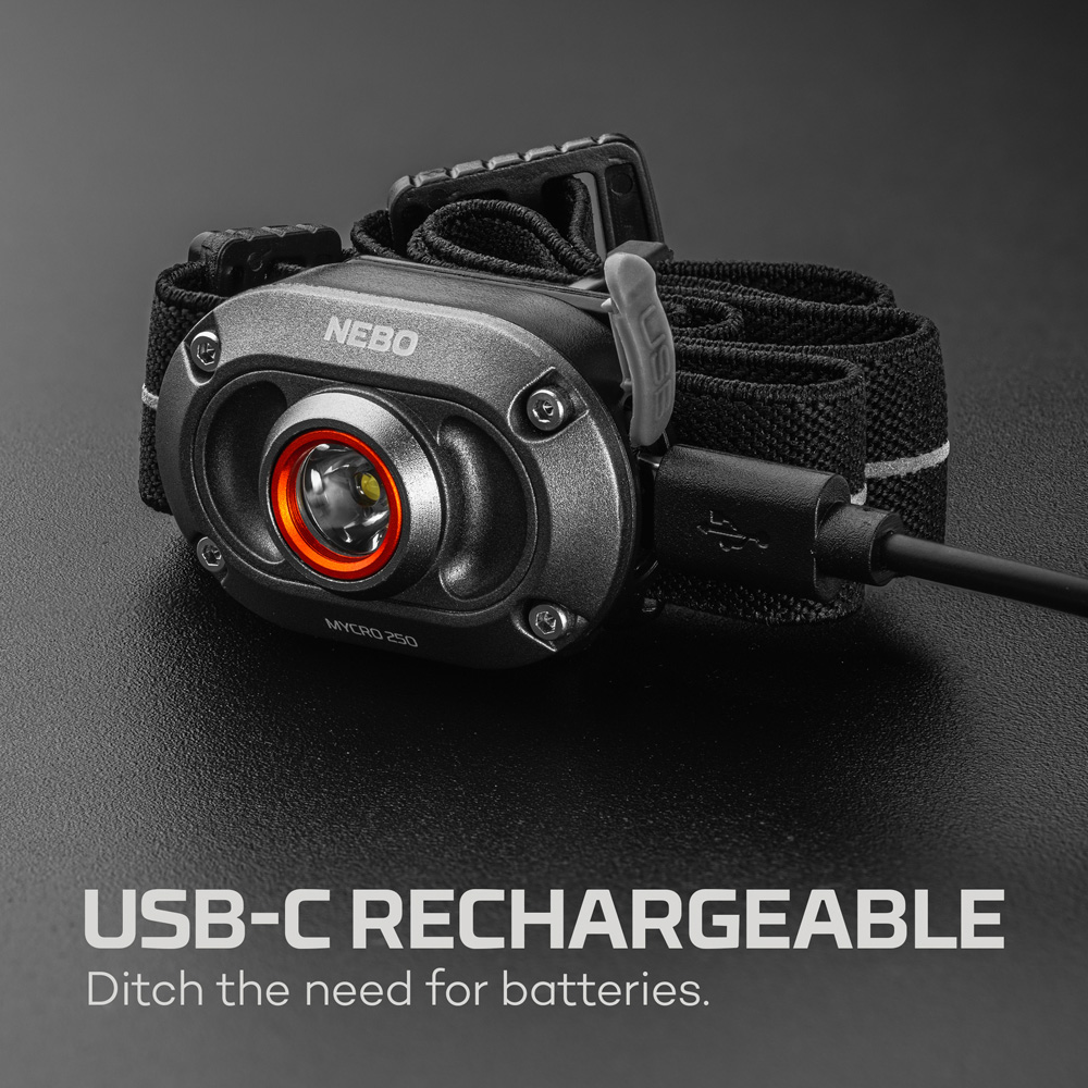 Nebo Mycro 250 2-in-1 250 Lumens Rechargeable Detachable Headlamp and Cap Light 2 Pack Image 4