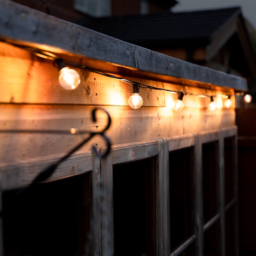 TCP Warm White Clear Filament Globe LED Festoon Lights 10m Image 2