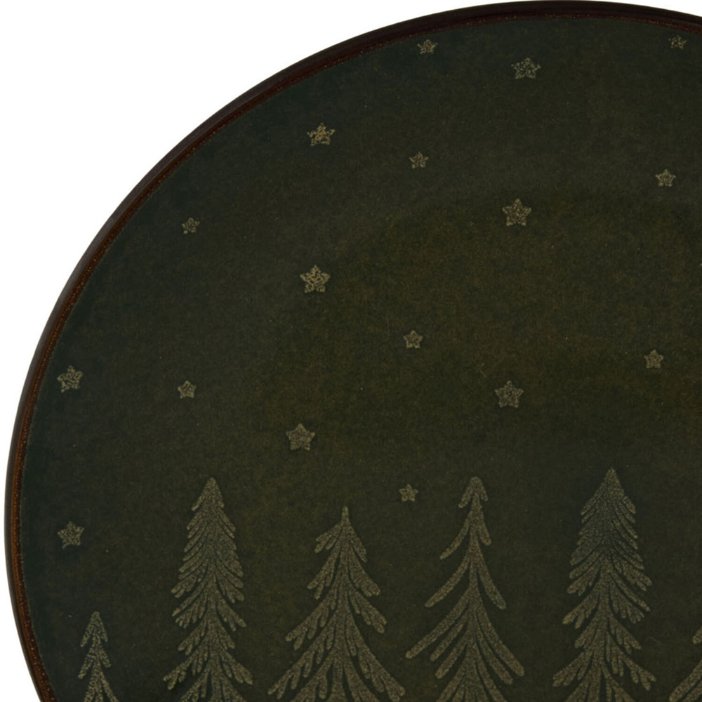 Nordic Pine Reactive Glaze Plate Green Dinner Plate Image 5