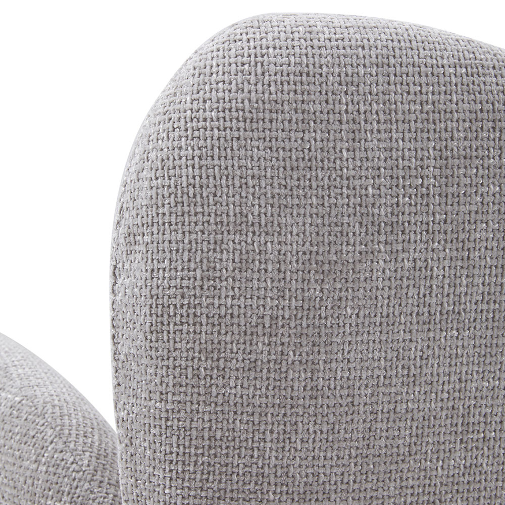 Living and Home Grey Chenille High Back Swivel Accent Chair Image 4
