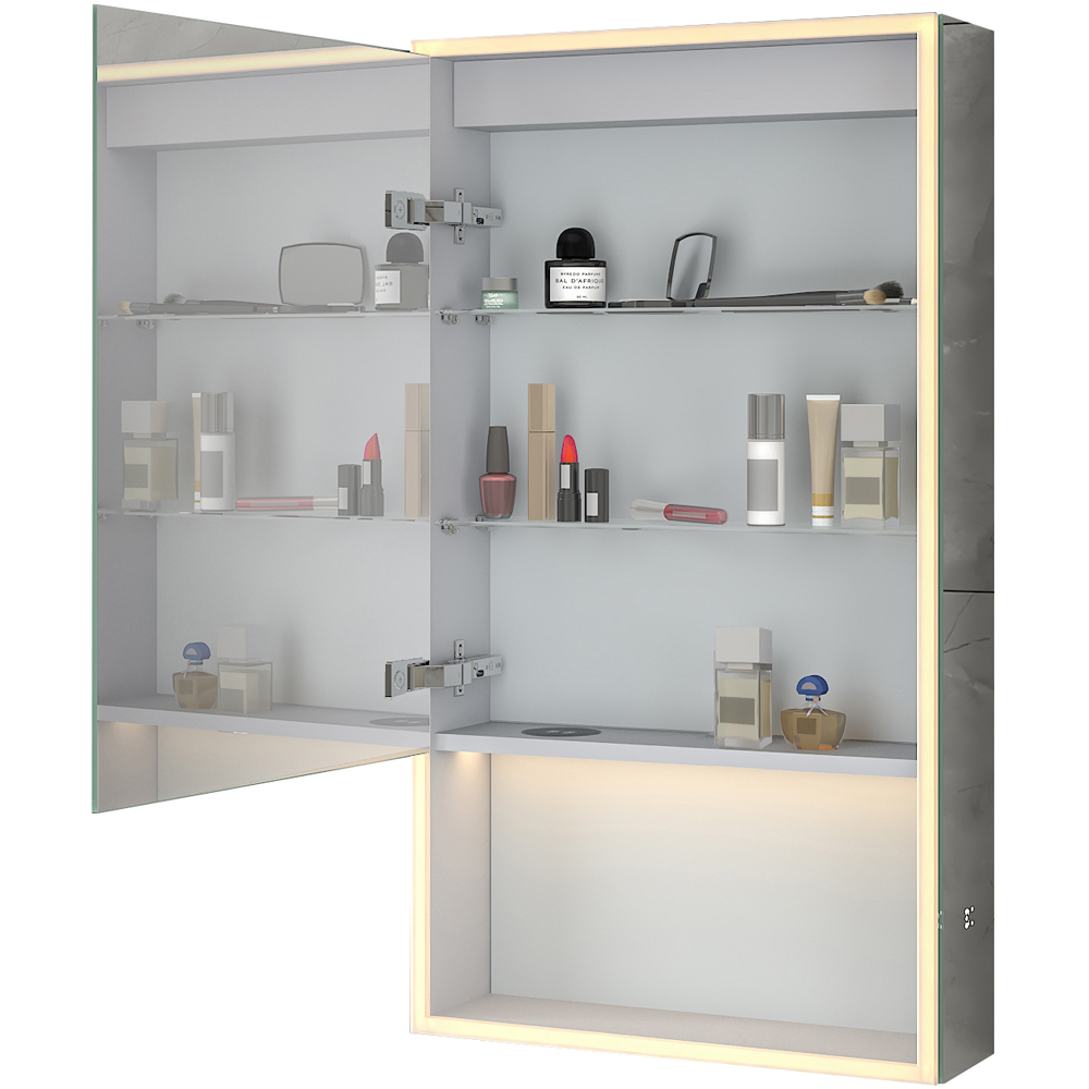 Sorrelis Aurelian Single Door Tunable LED Mirror Cabinet 90 x 50cm Image 3