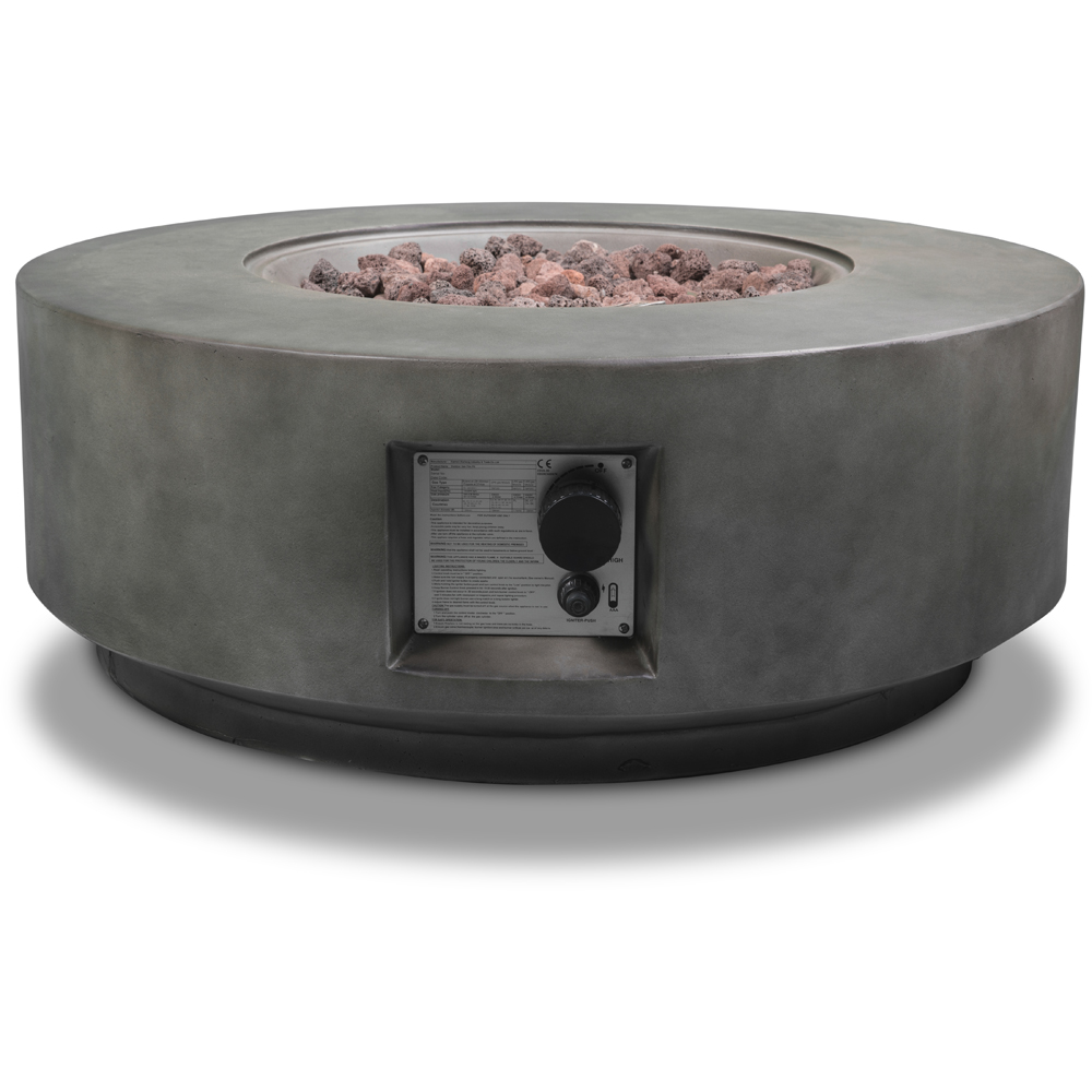 MDA Designs Fusion Dark Stone Propane Outdoor Firepit Image 4