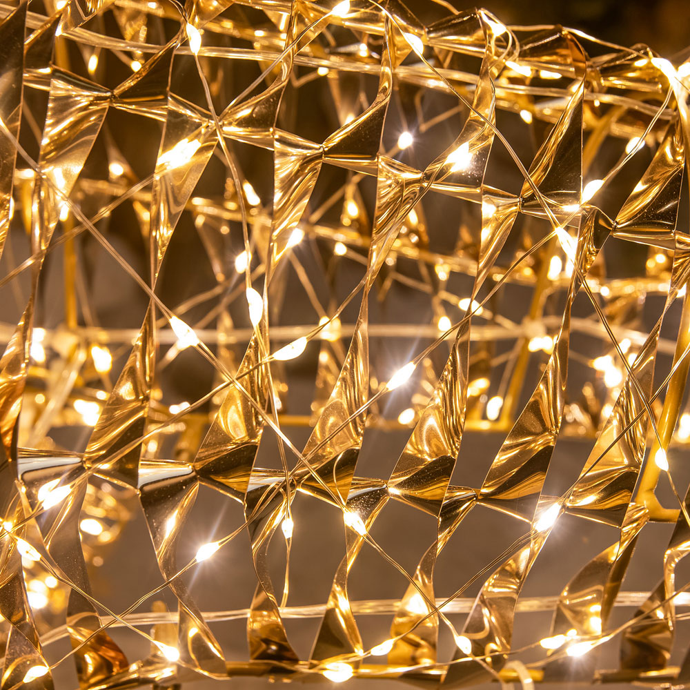 The Christmas Centre 720 Warm White LED Micro Lights Pre-Lit Gold Laser Lit Deer 100cm Image 2