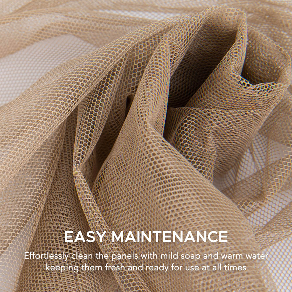 Sunjoy 3.9 x 4.5m Khaki Accessory Netting for Cedar Wood Gazebo (Gazebo Not Include) Image 3