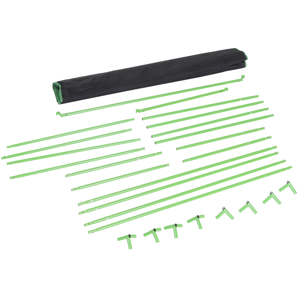 Outsunny Black and Green Oxford Fabric 3.9 x 1.9ft Hydroponic Grow Tent Kit Image 7