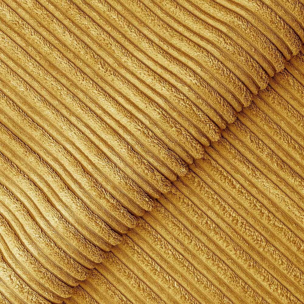 Luxor 6 Seater Mustard Jumbo Cord Full Back Sofa Suite Image 3