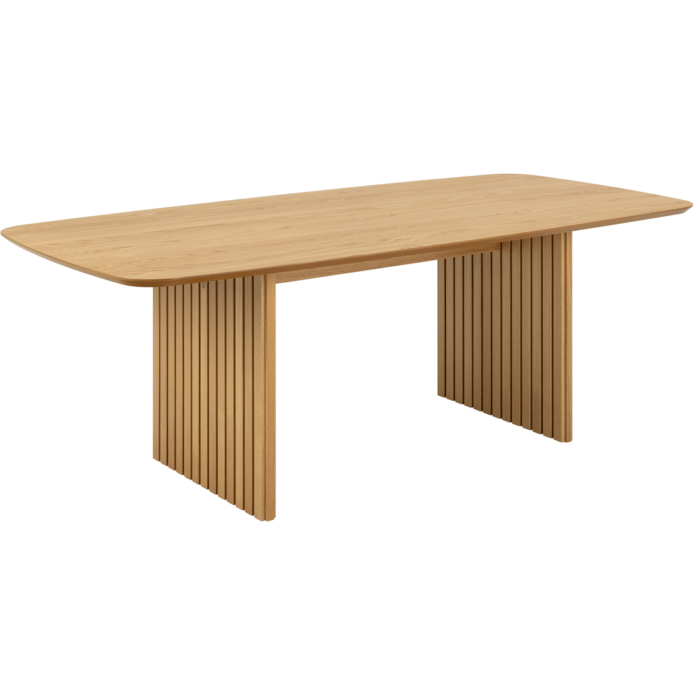 Florence Christo Lima 6 Seater Dining Set Oak and Black Image 2