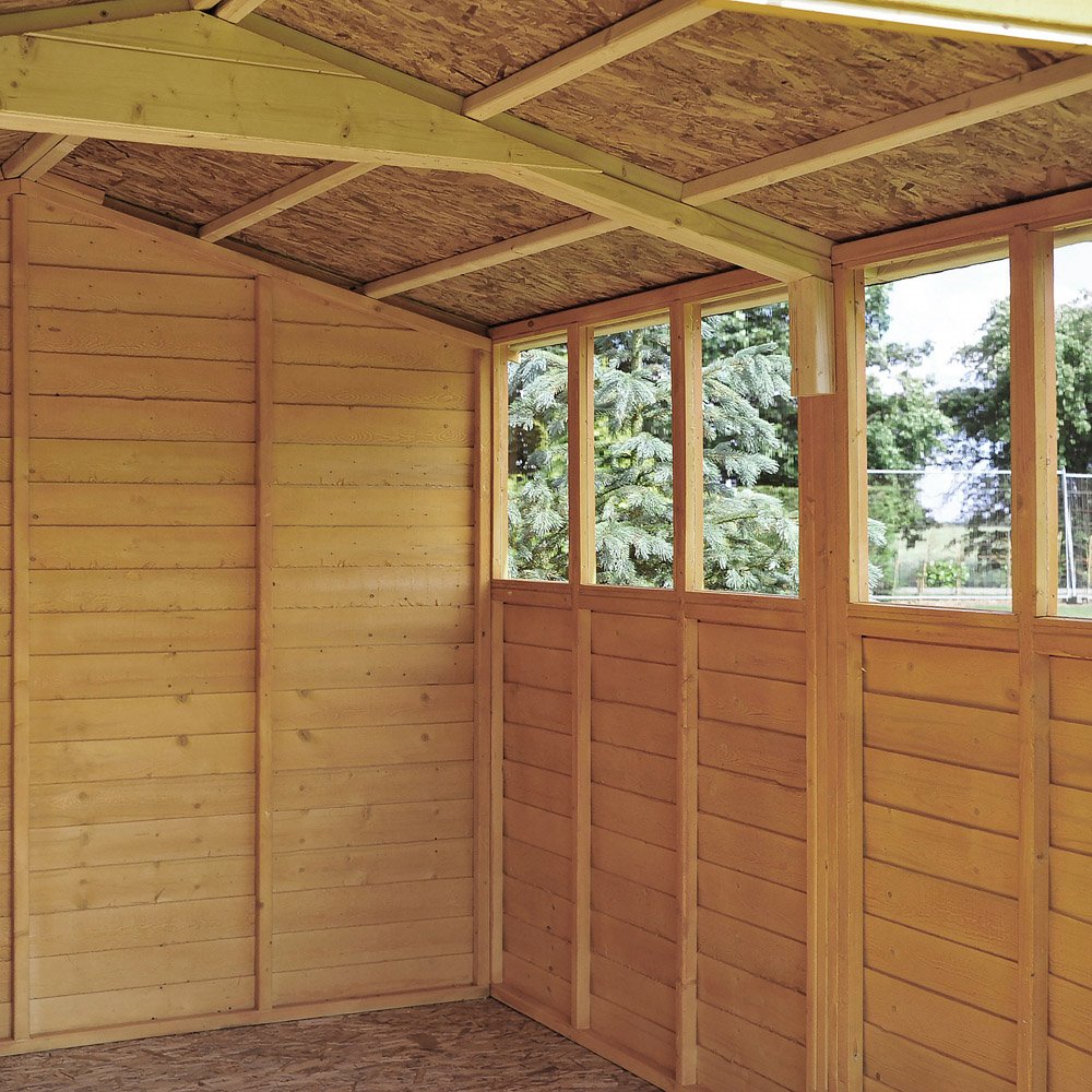 Shire 10 x 15ft Double Door Overlap Apex Wooden Shed with Window Image 4